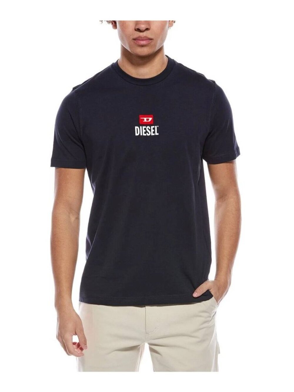 New Diesel - Mens Slim Fit Round Neck T-Shirt - t-just d-logo Size L